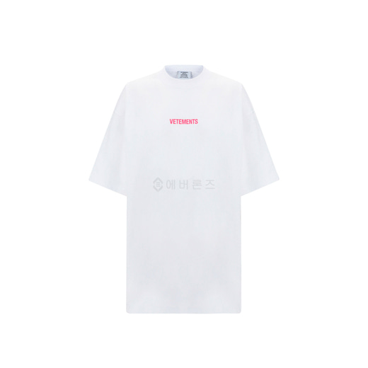 [에버론즈] [당일배송] 베트멍 로고 라벨 남성 반팔 티셔츠 UE52TR120W WHITE